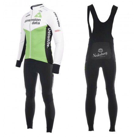 Tenue Cycliste Manches Longues et Collant à Bretelles Femme 2018 Dimension Data  N001
